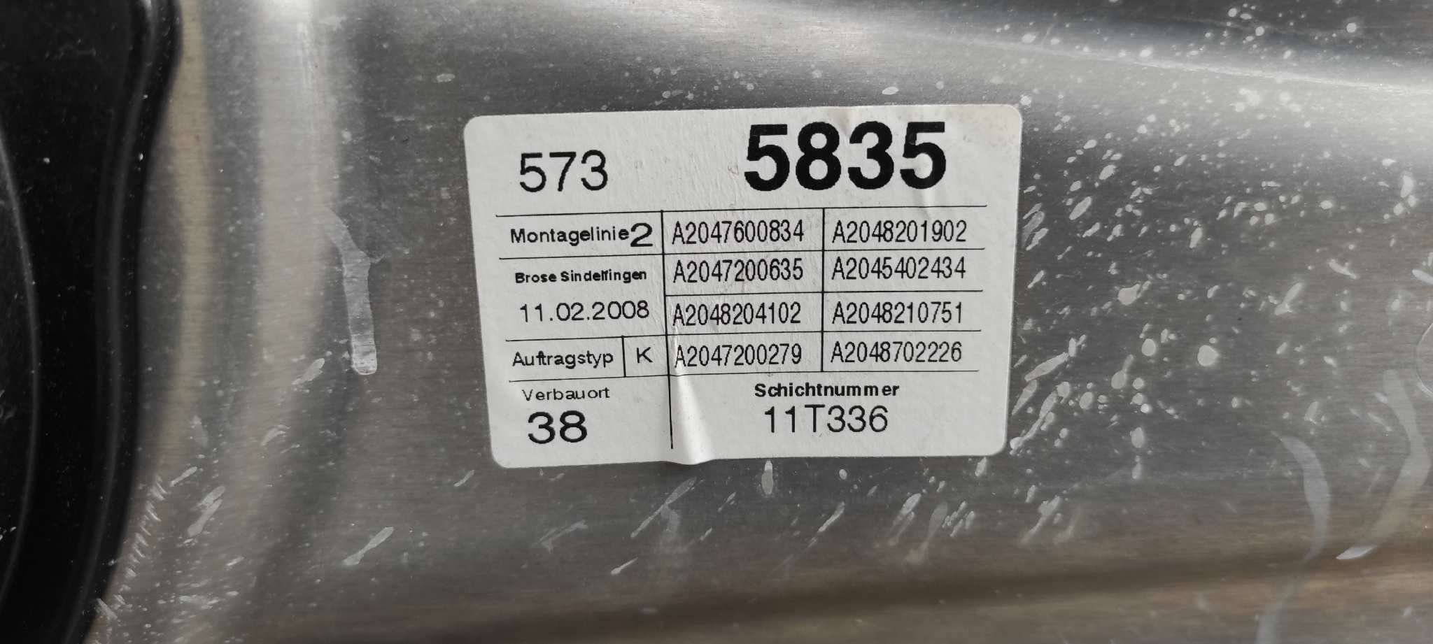 ELEVALUNAS DELANTERO DERECHO MERCEDES-BENZ CLASE C (W204) BERLINA - vista 5