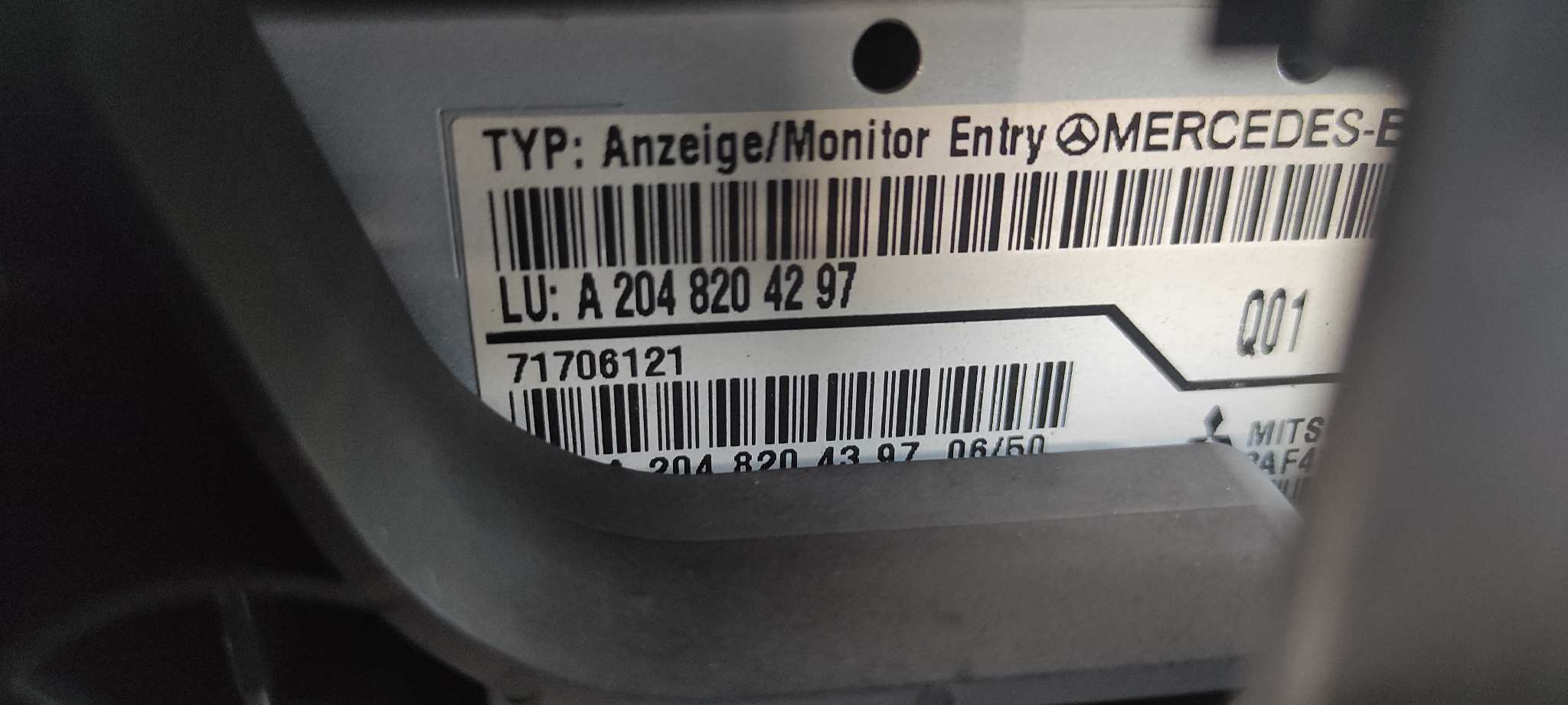 PANTALLA MULTIFUNCION MERCEDES-BENZ CLASE C (W204) BERLINA - vista 6