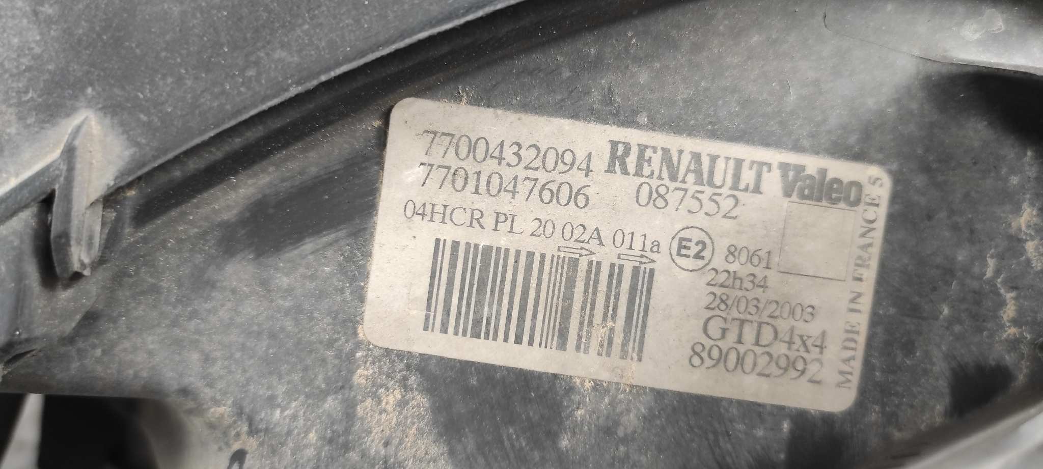 FARO IZQUIERDO RENAULT SCENIC RX4 (JA0) - vista 5