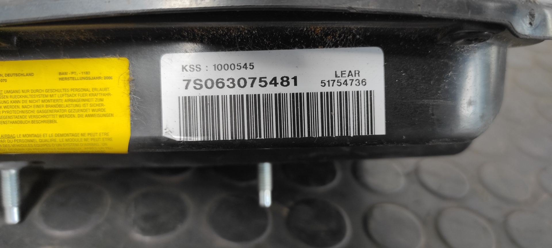 AIRBAG ASIENTO IZQUIERDO ALFA ROMEO GT (125) - vista 2