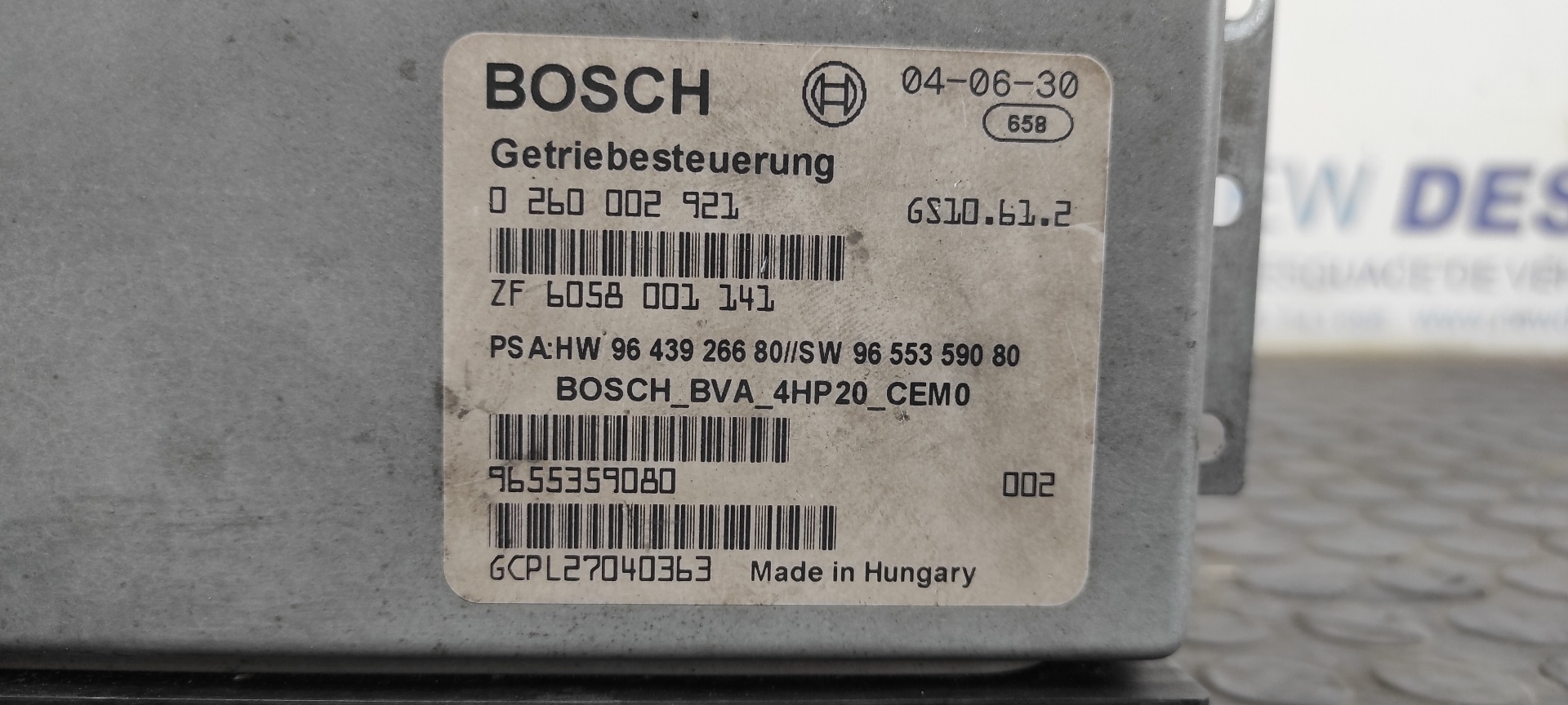 CENTRALITA CAMBIO AUTOMATICO PEUGEOT 407 - vista 3