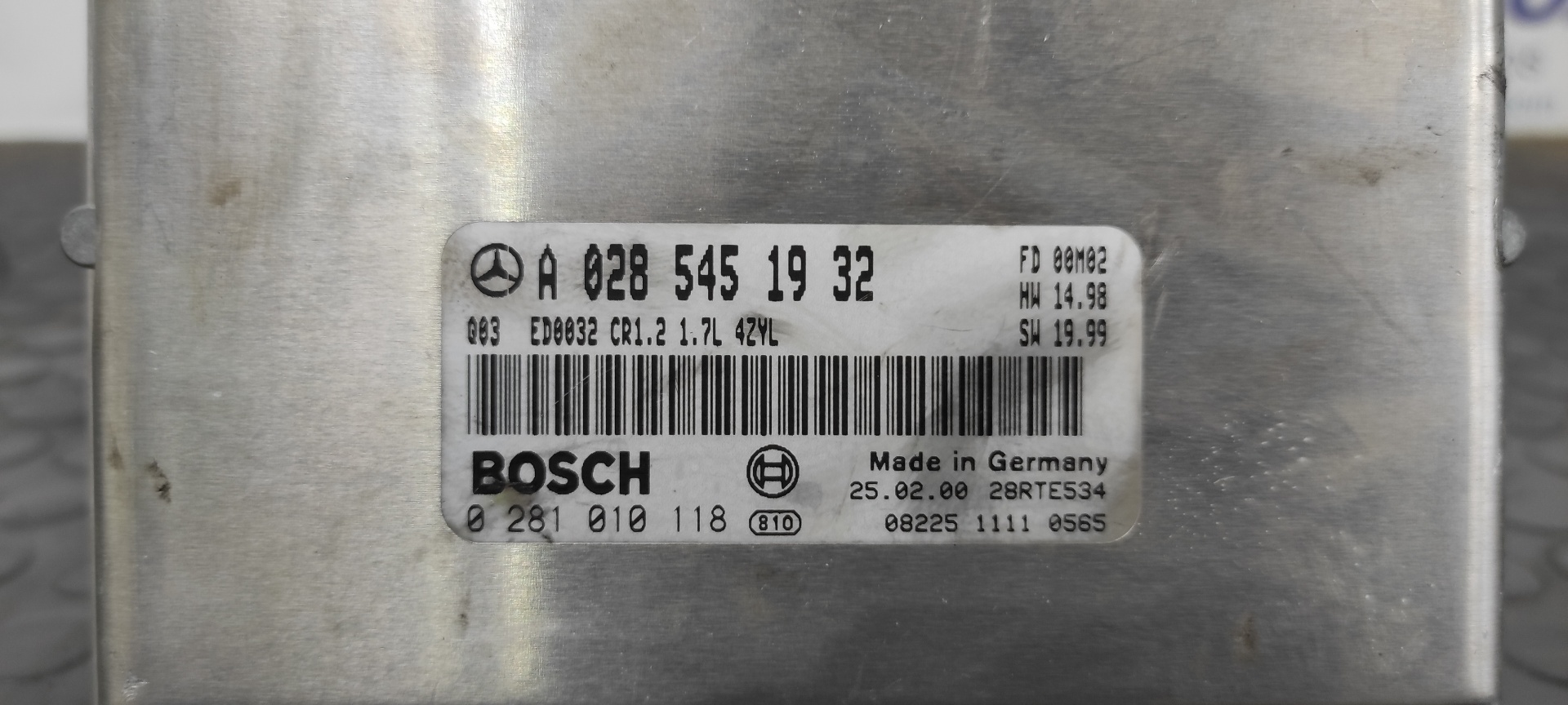 CENTRALITA MOTOR UCE MERCEDES-BENZ CLASE A (W168) - vista 6