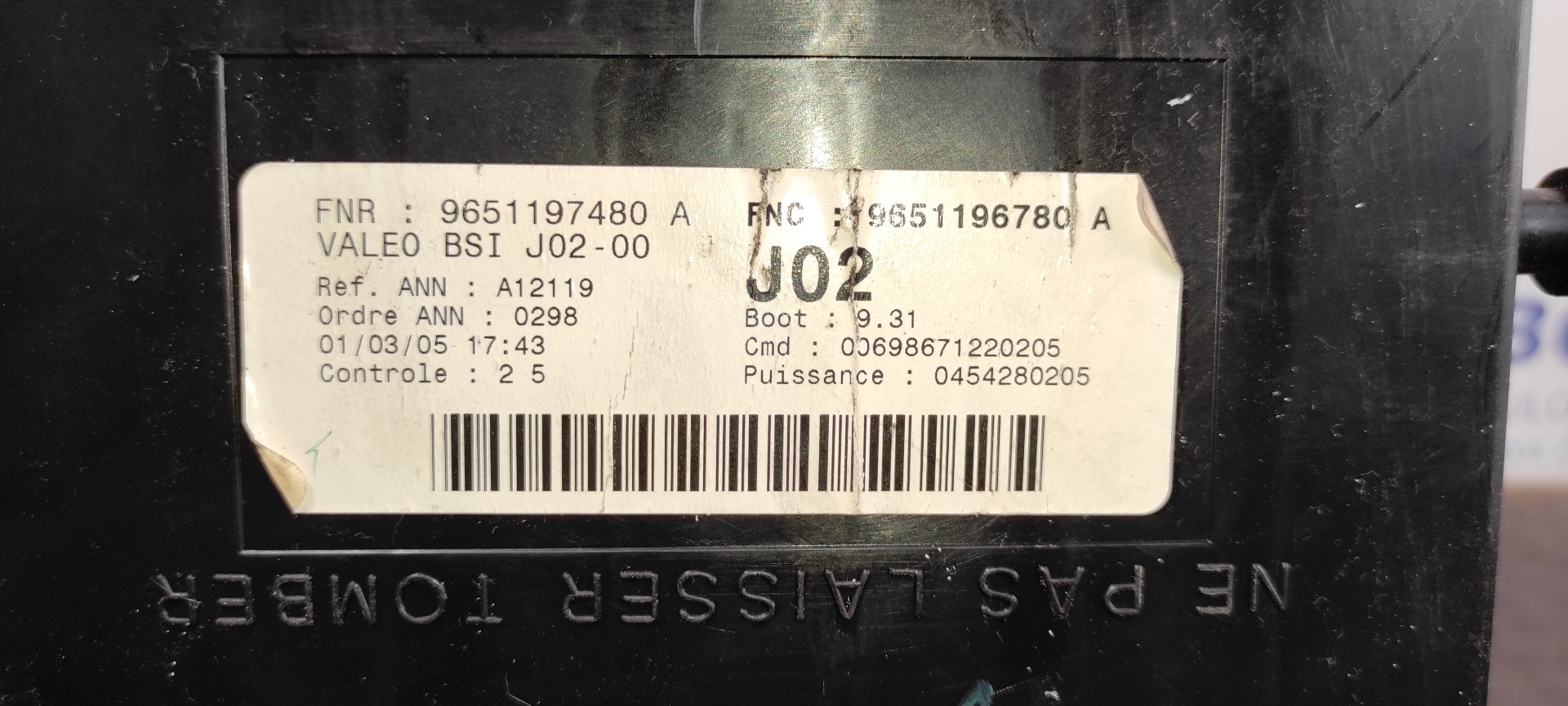 CENTRALITA BSI PEUGEOT 307 BREAK / SW (S1) - vista 11