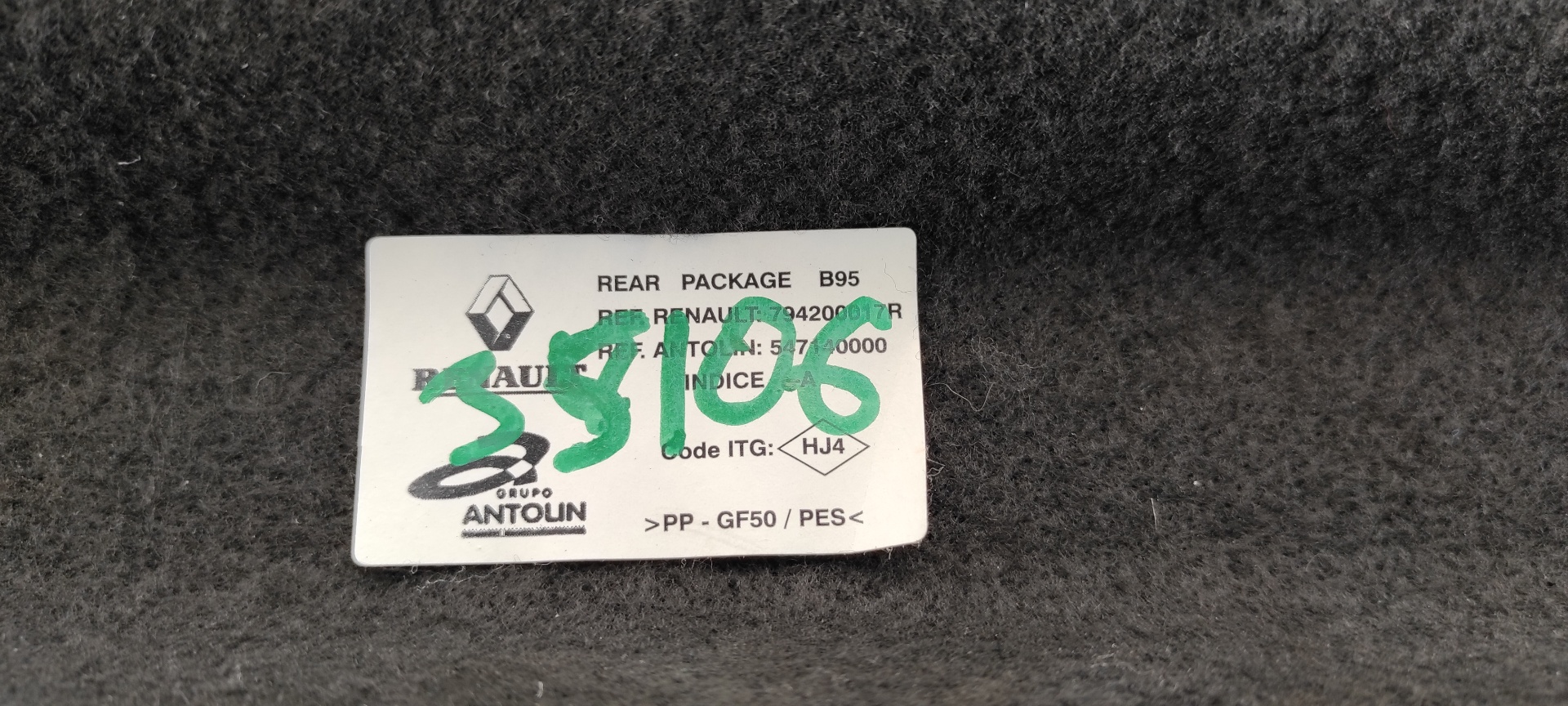 BANDEJA TRASERA RENAULT MEGANE III BERLINA 5 P - vista 2