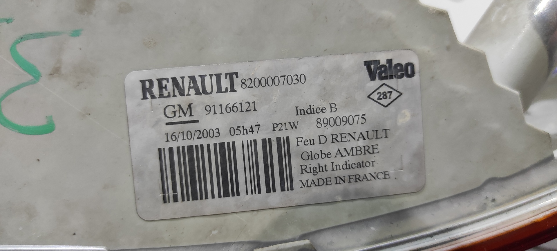 PILOTO DELANTERO DERECHO RENAULT TRAFIC CAJA CERRADA (AB 4.01) - vista 7