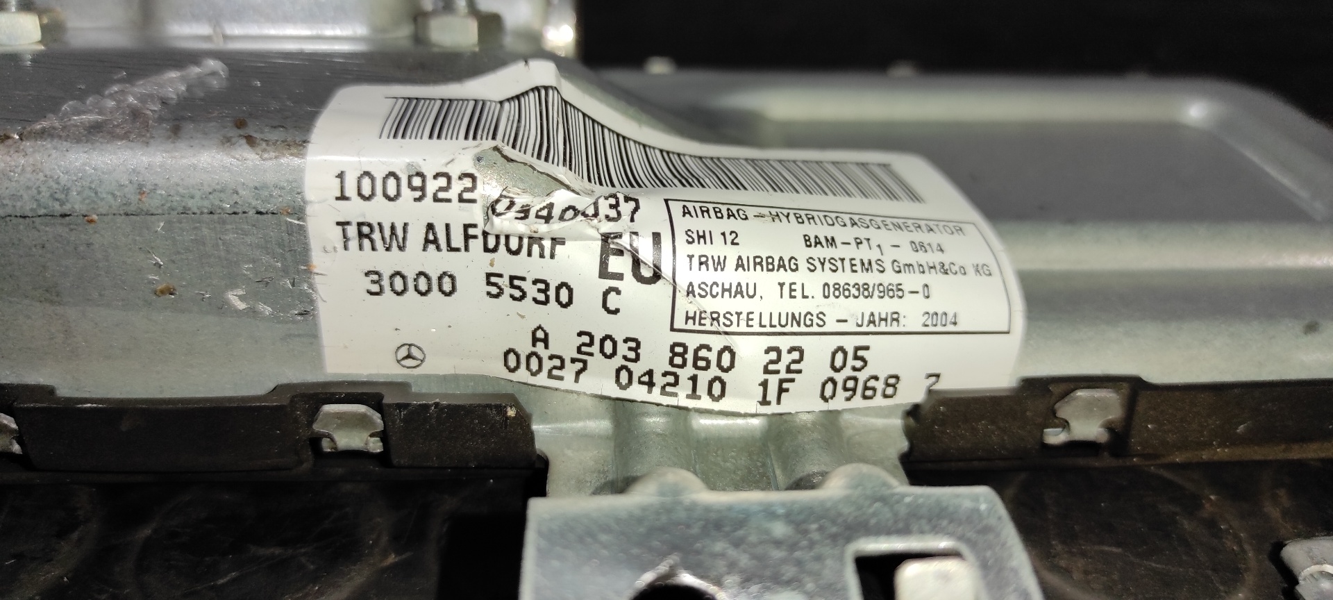 AIRBAG LATERAL DELANTERO DERECHO MERCEDES-BENZ CLASE C (W203) SPORTCOUPE - vista 5