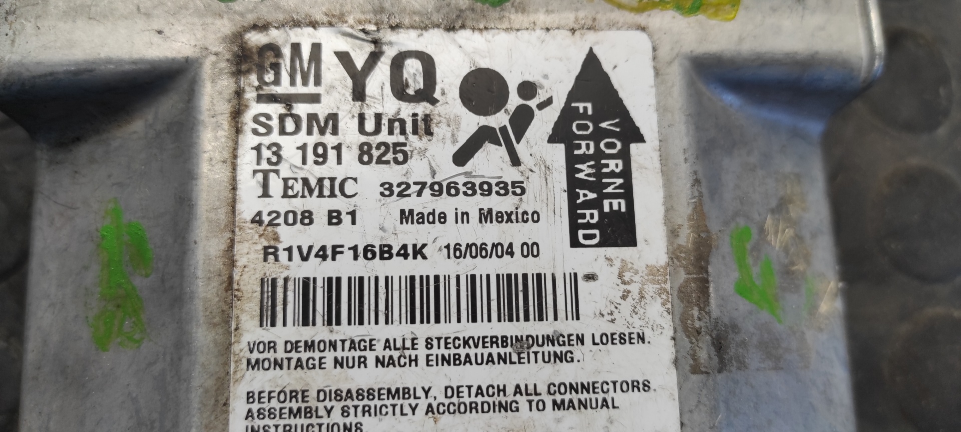 CENTRALITA AIRBAG OPEL ASTRA H - vista 3