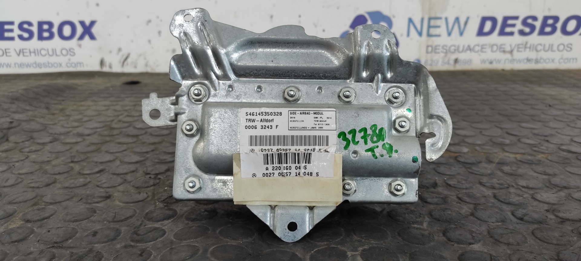 AIRBAG LATERAL TRASERO DERECHO MERCEDES-BENZ CLASE S (W220) BERLINA