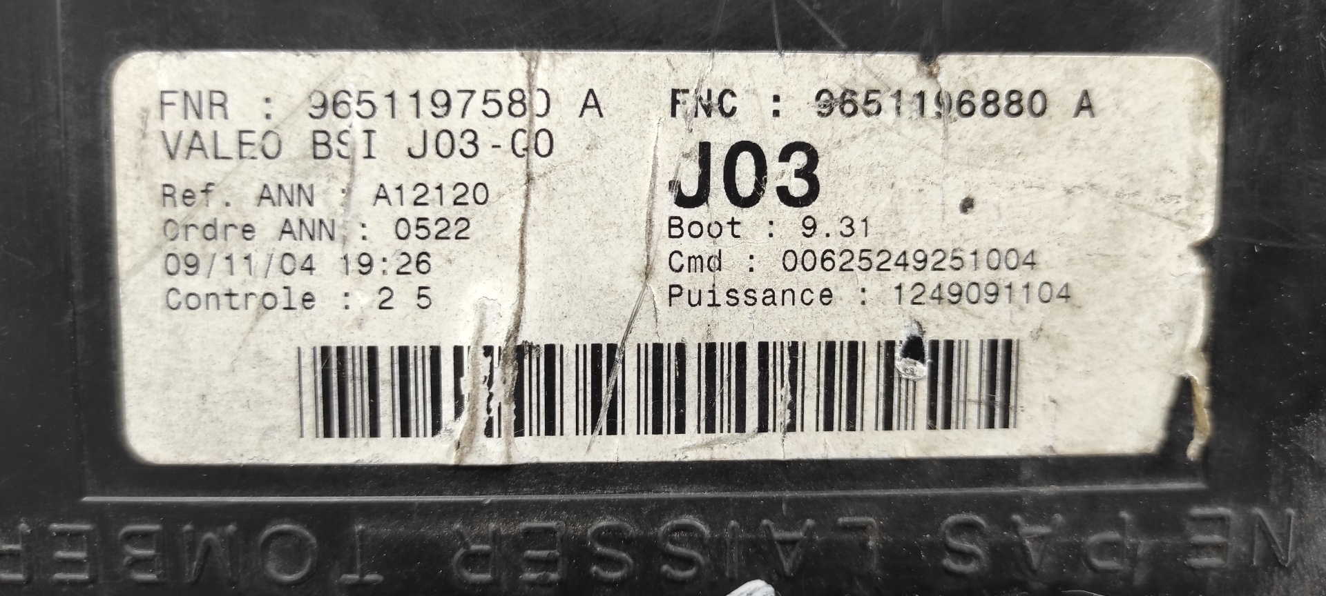 CENTRALITA BSI PEUGEOT 307 (S1) - vista 12