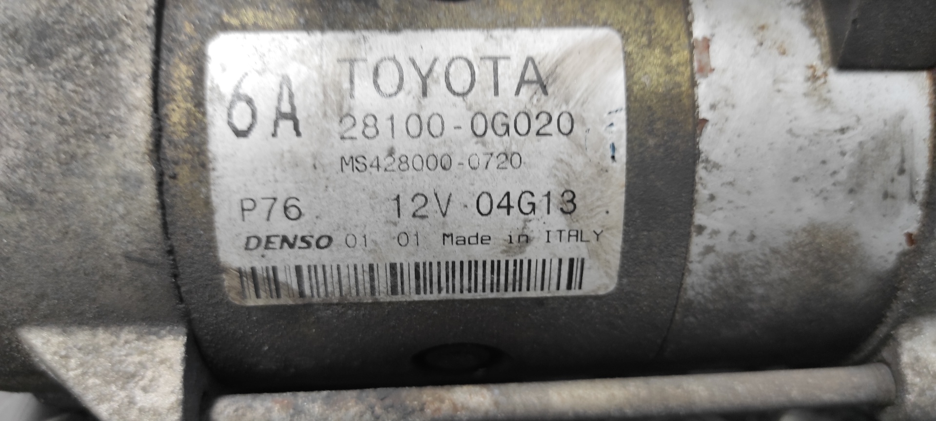 MOTOR ARRANQUE TOYOTA COROLLA VERSO (R1) - vista 2