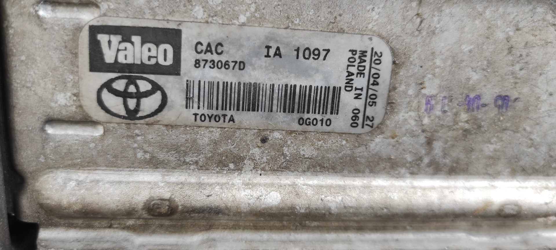 INTERCOOLER TOYOTA COROLLA VERSO (R1) - vista 6