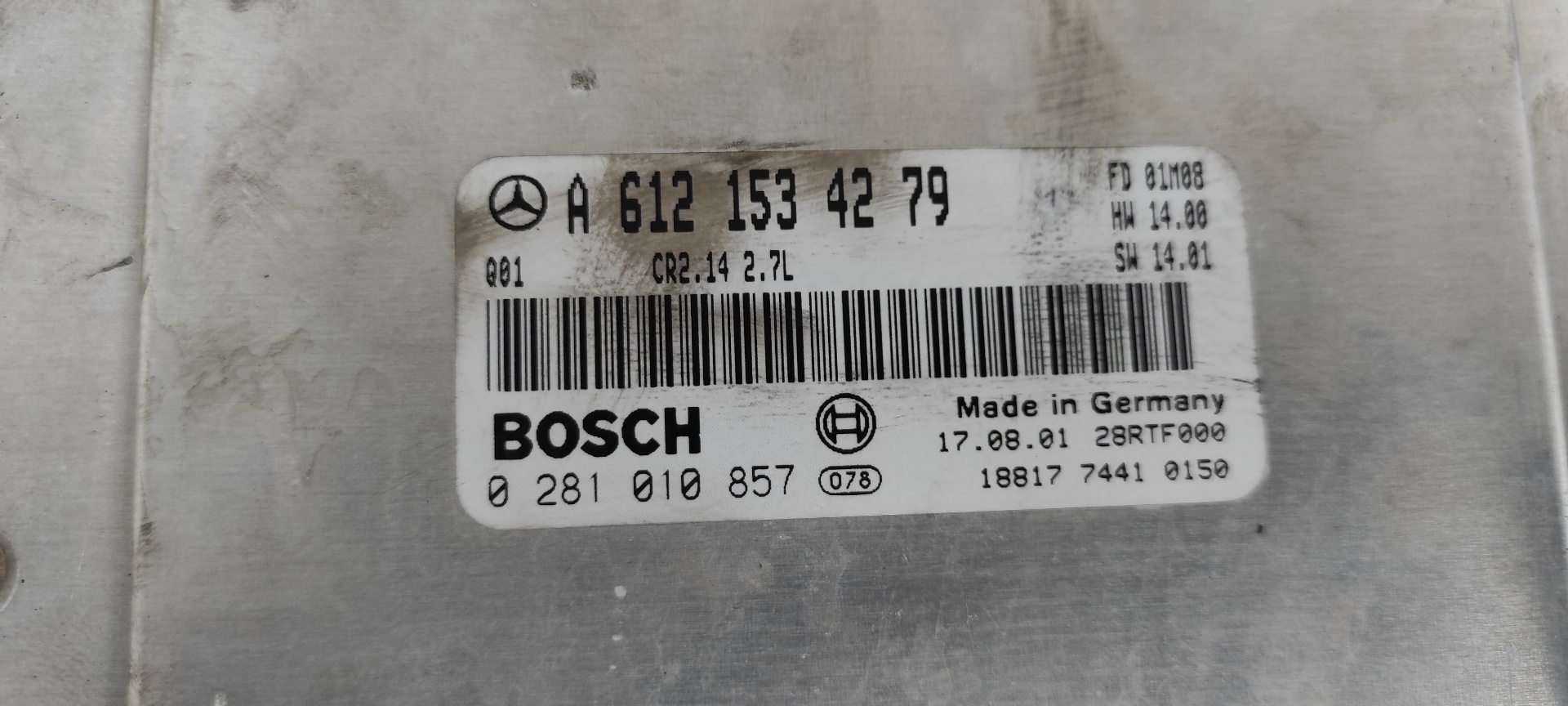 CENTRALITA MOTOR UCE MERCEDES-BENZ CLASE C (W203) BERLINA - vista 4