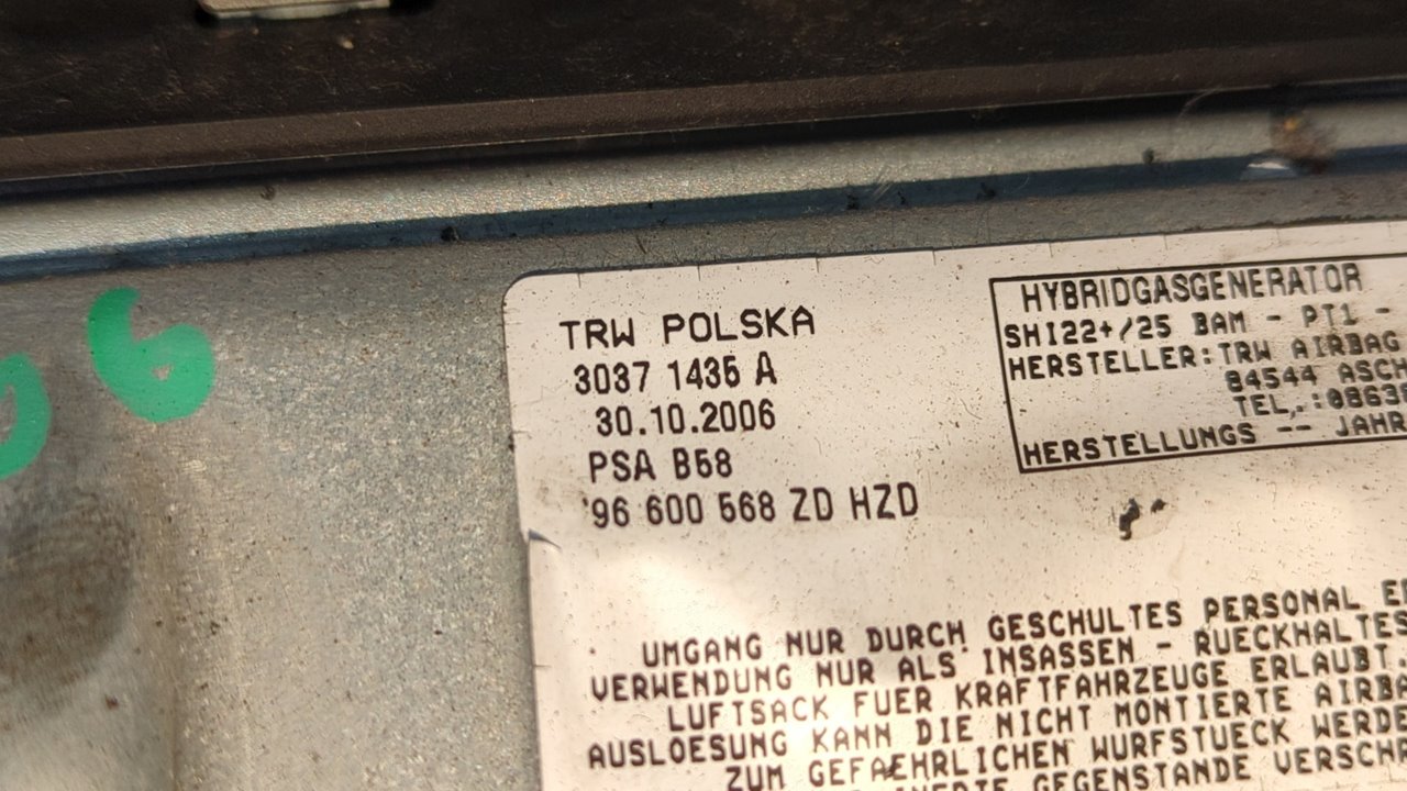 AIRBAG DELANTERO IZQUIERDO CITROEN C4 GRAND PICASSO - vista 4