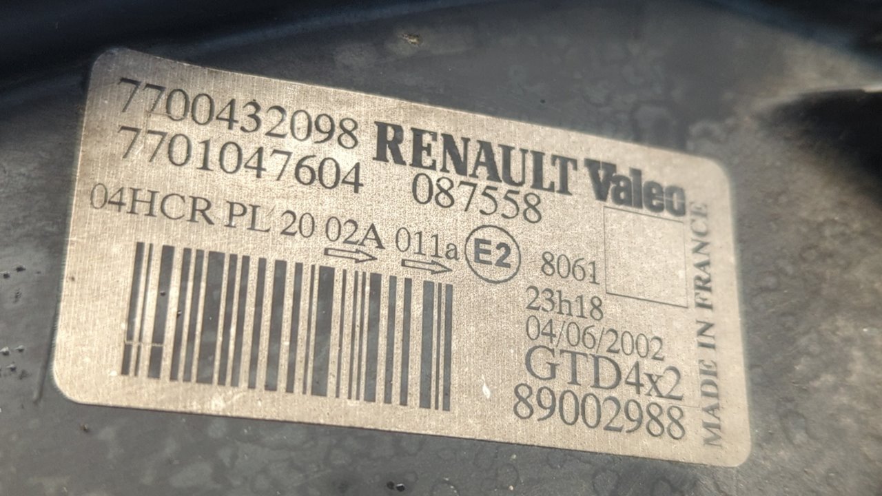 FARO IZQUIERDO RENAULT MEGANE I SCENIC (JA0) - vista 9