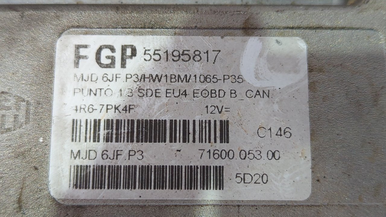 CENTRALITA MOTOR UCE FIAT PUNTO BERLINA (188) - vista 2