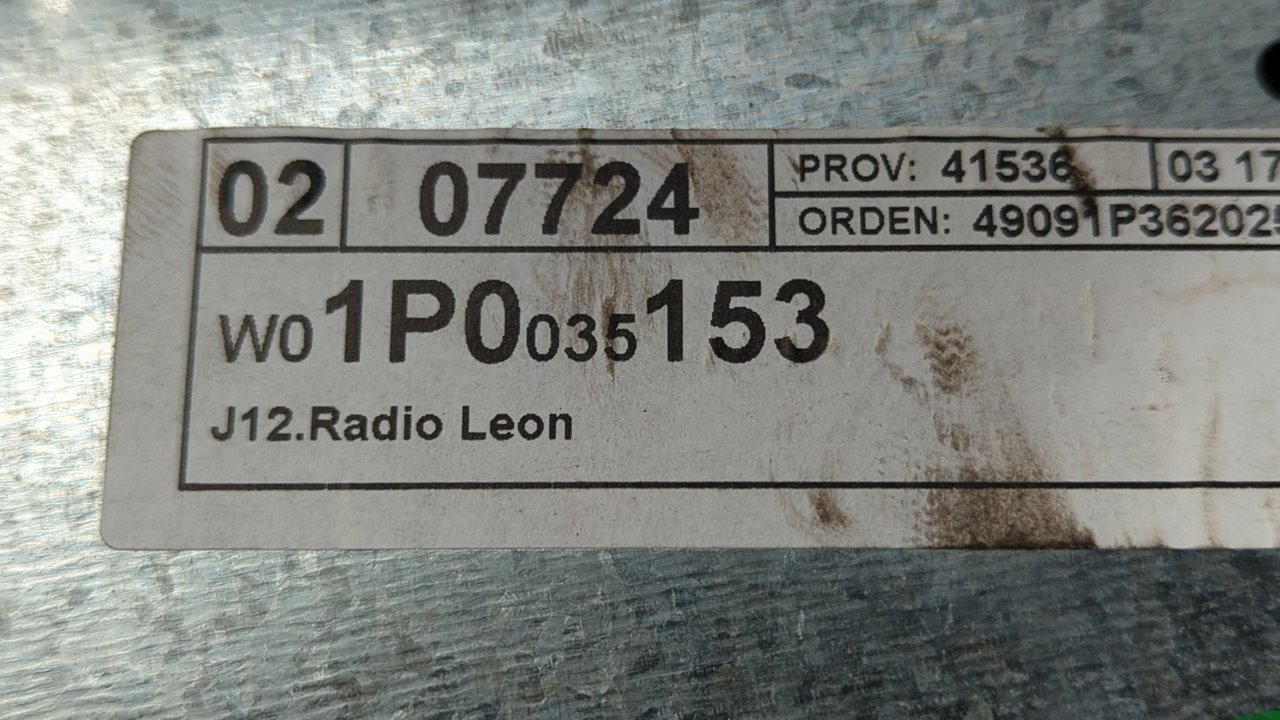 SISTEMA AUDIO / RADIO CD SEAT LEON (1P1) - vista 4