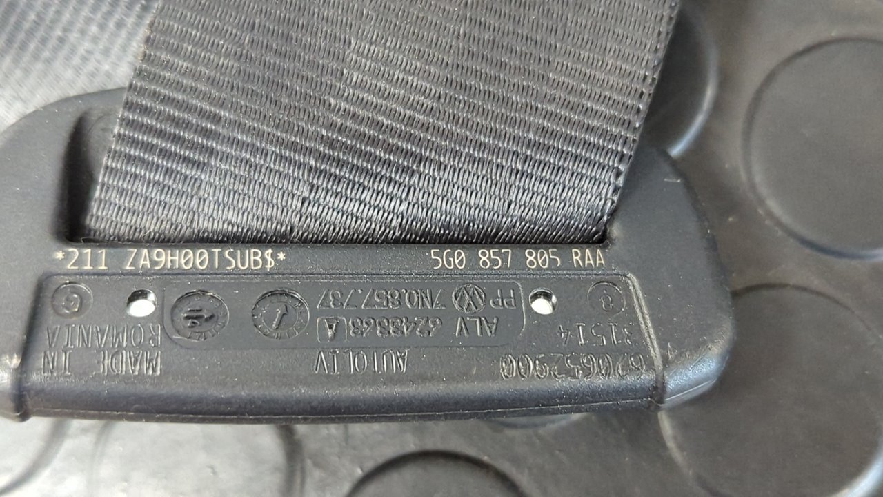 CINTURON TRASERO DERECHO VOLKSWAGEN GOLF VII LIM. (5G1) - vista 2