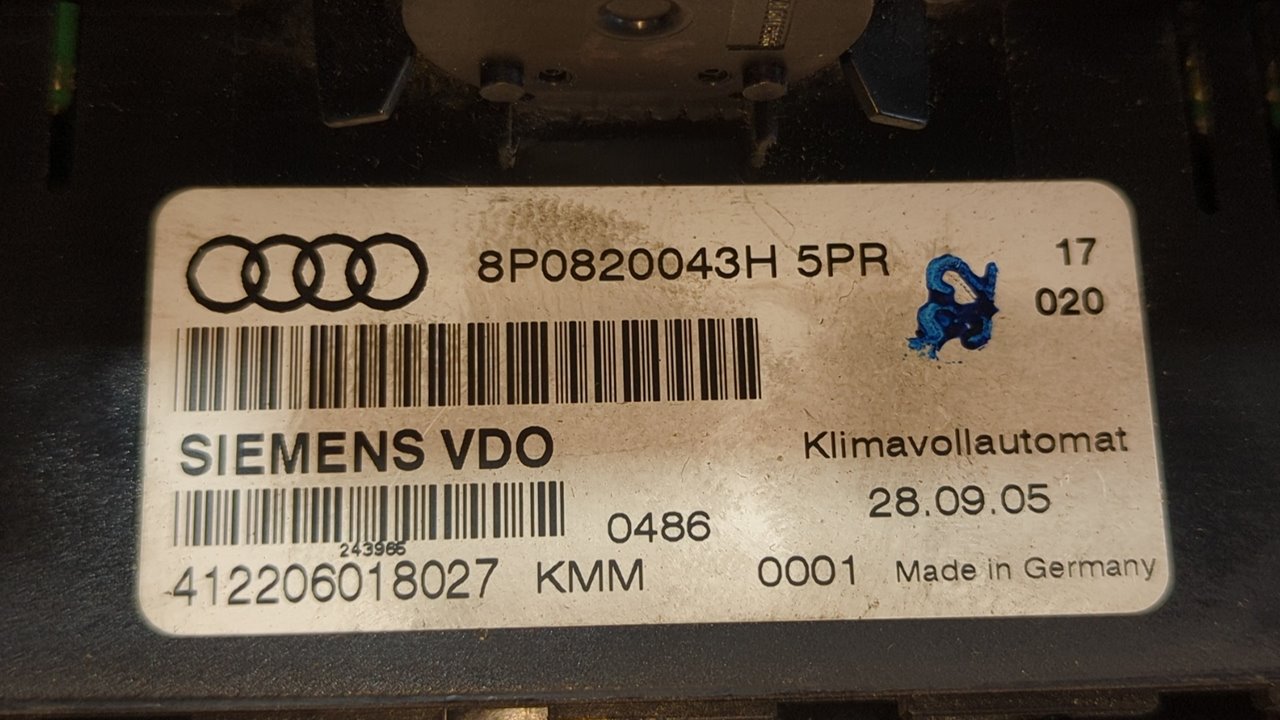 MANDO CLIMATIZADOR AUDI A3 SPORTBACK (8P) - vista 7