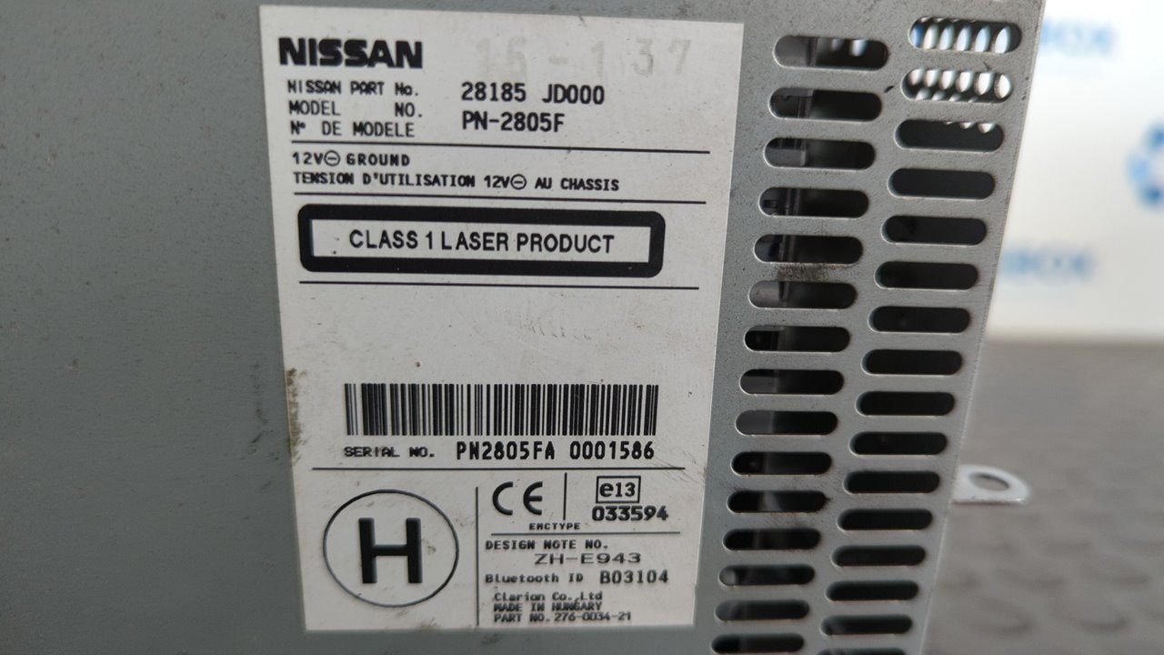 SISTEMA AUDIO / RADIO CD NISSAN QASHQAI (J10) - vista 7