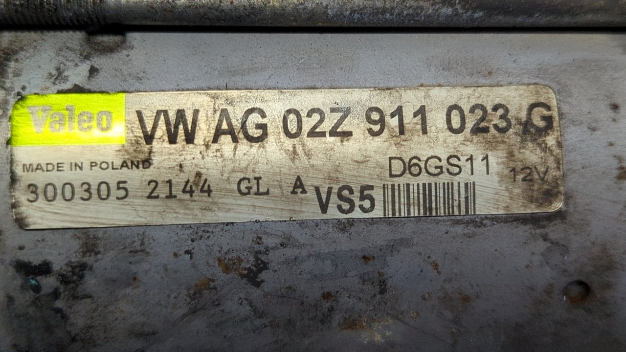 MOTOR ARRANQUE AUDI A3 SPORTBACK (8P) - vista 6