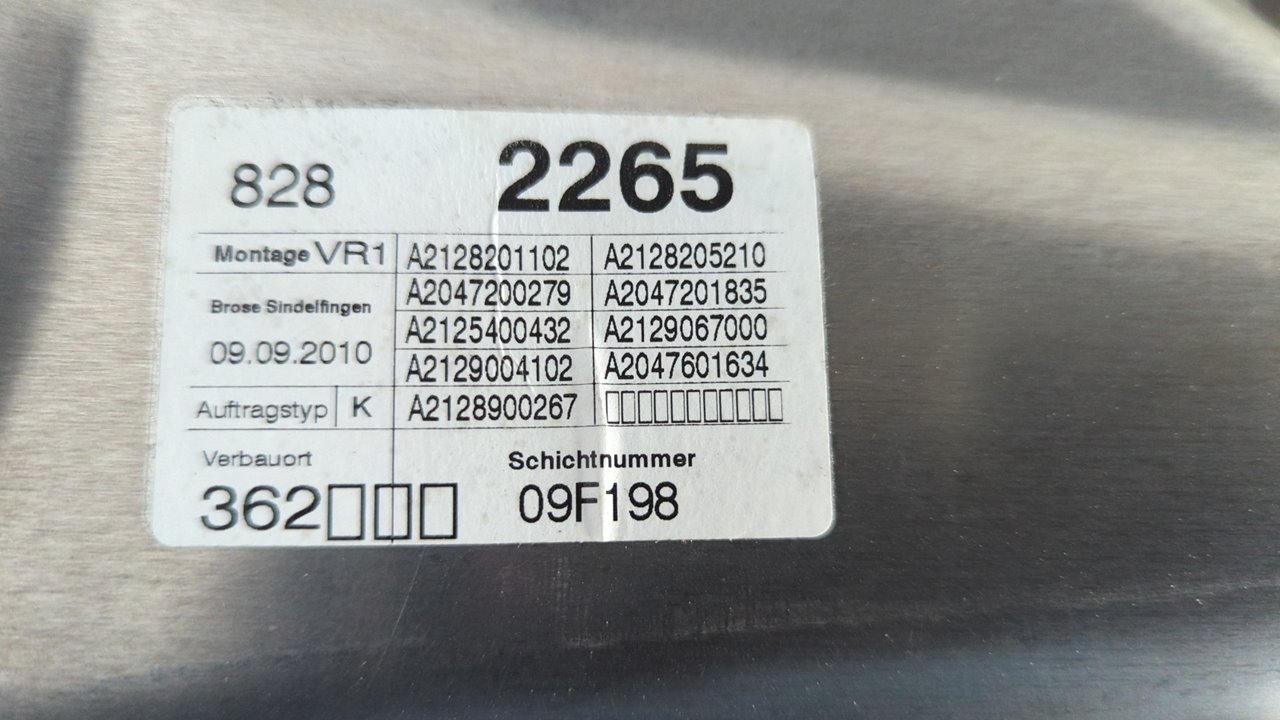 ELEVALUNAS DELANTERO DERECHO MERCEDES-BENZ CLASE E (W212) FAMILIAR - vista 6