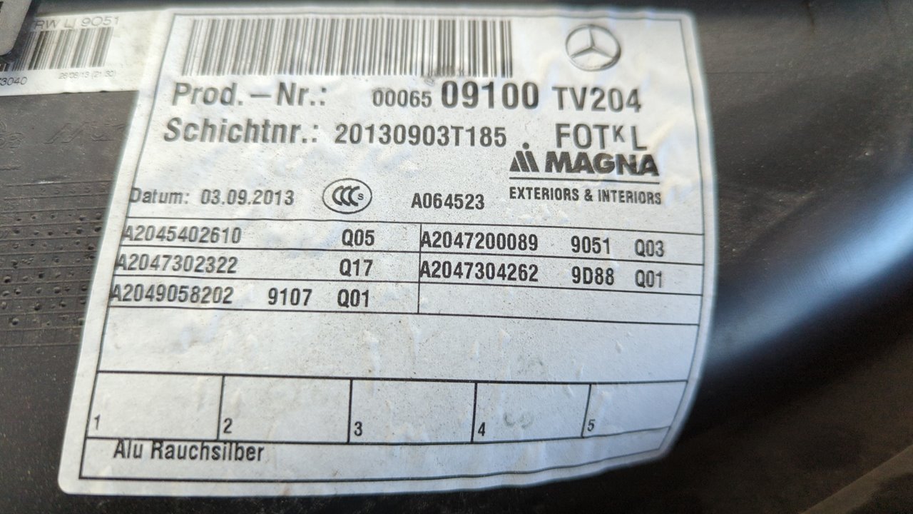 GUARNECIDO PUERTA TRASERA IZQUIERDA MERCEDES-BENZ CLASE C (W204) LIM. - vista 5