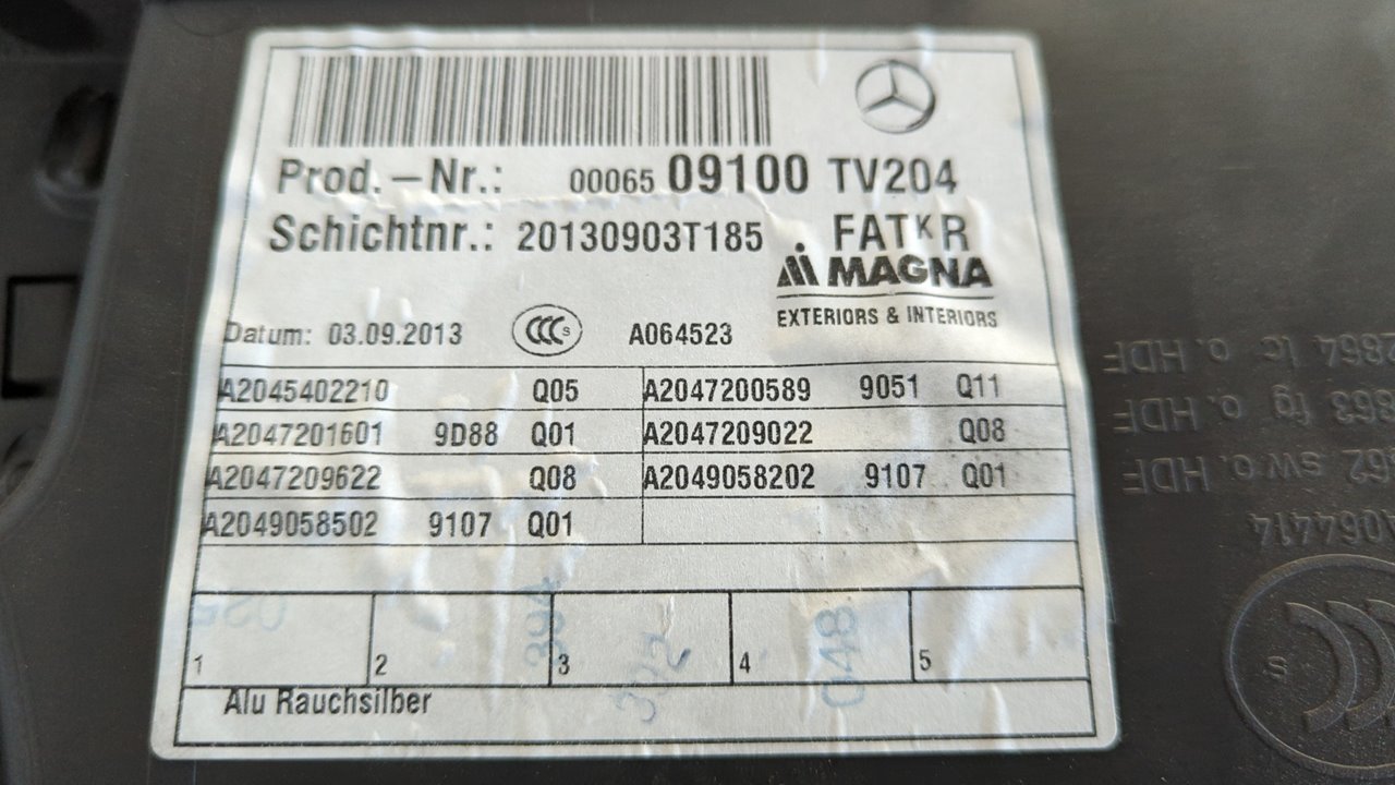 GUARNECIDO PUERTA DELANTERA DERECHA MERCEDES-BENZ CLASE C (W204) LIM. - vista 5