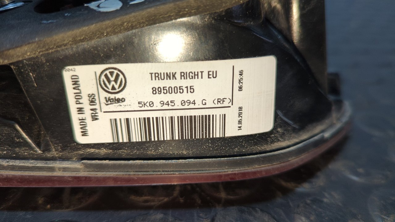 PILOTO PORTON DERECHO VOLKSWAGEN GOLF VI (5K1) - vista 11