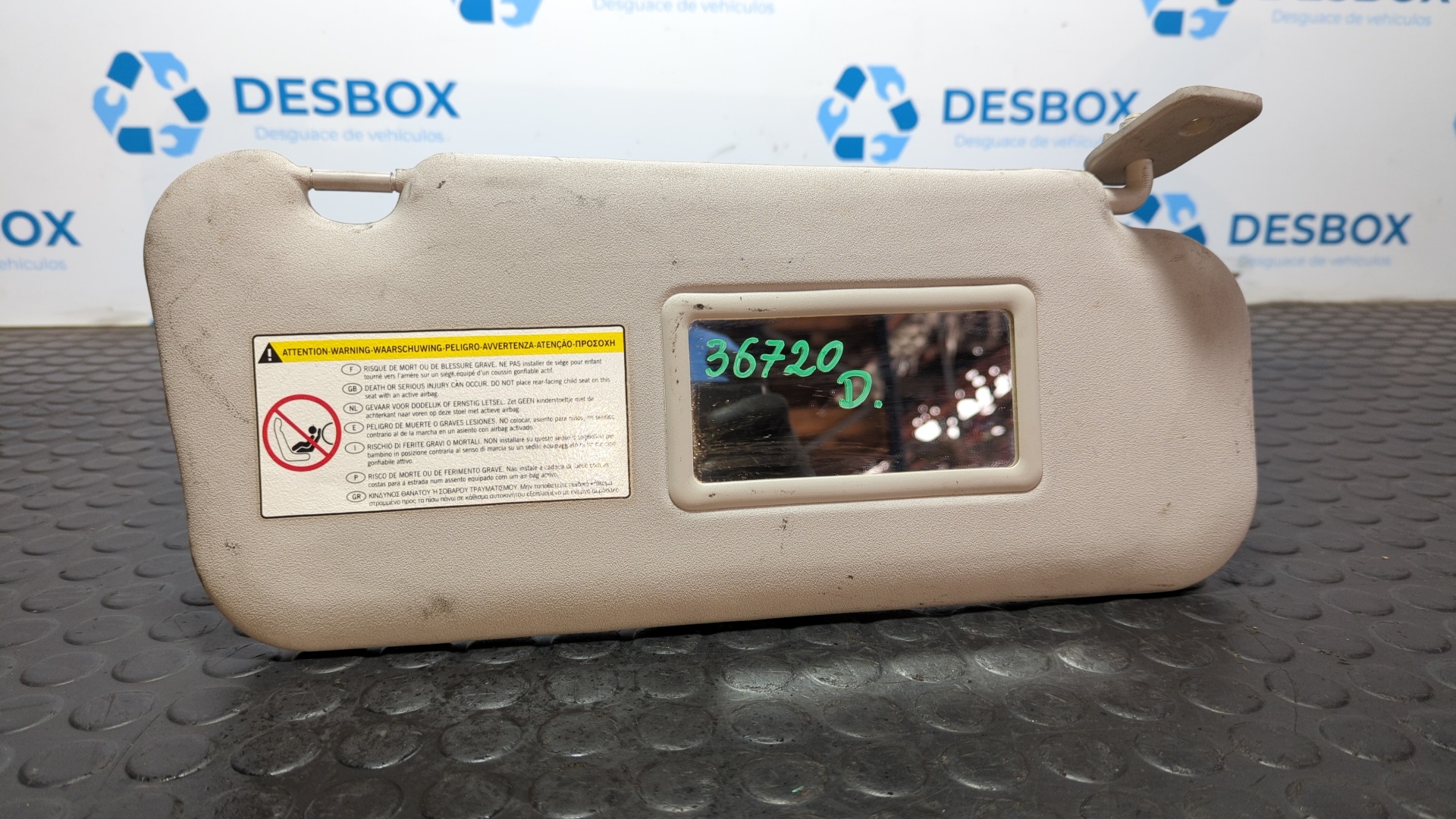 PARASOL DERECHO PEUGEOT 207