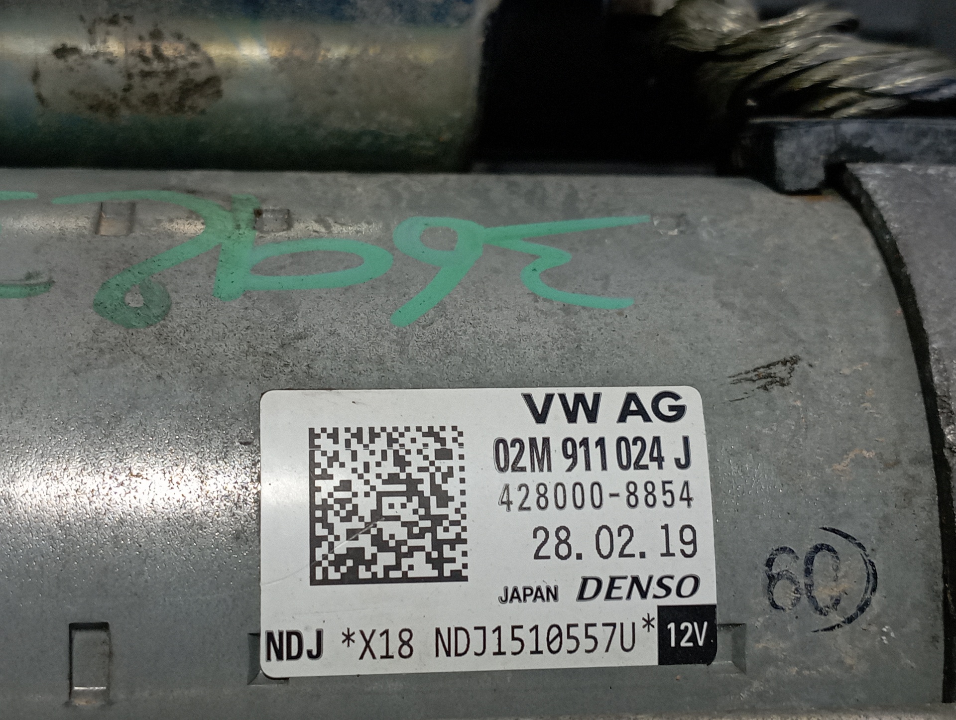 MOTOR ARRANQUE VOLKSWAGEN POLO - vista 3