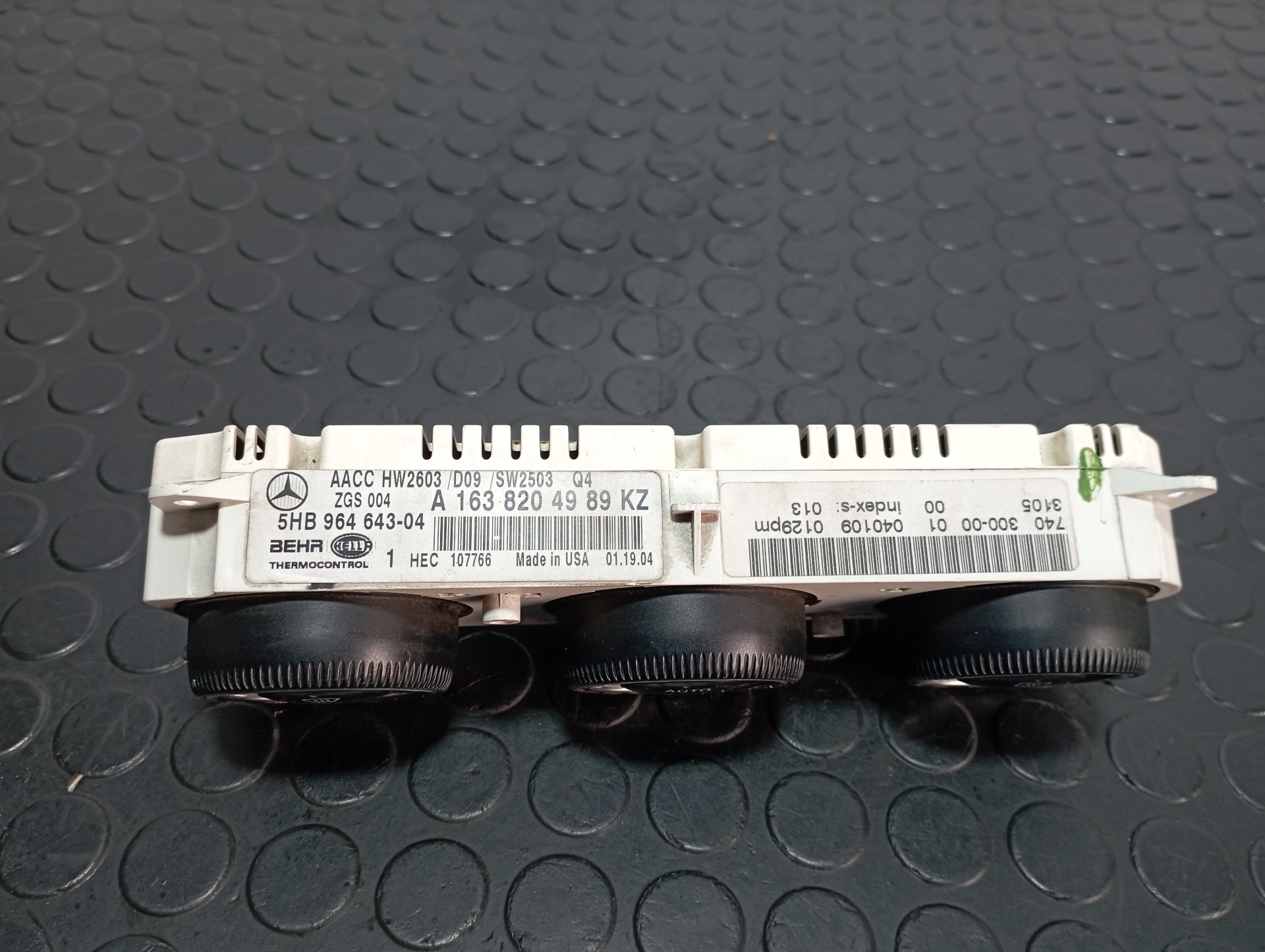 MANDO CALEFACCION / AIRE ACONDICIONADO MERCEDES-BENZ CLASE M (W163) - vista 4