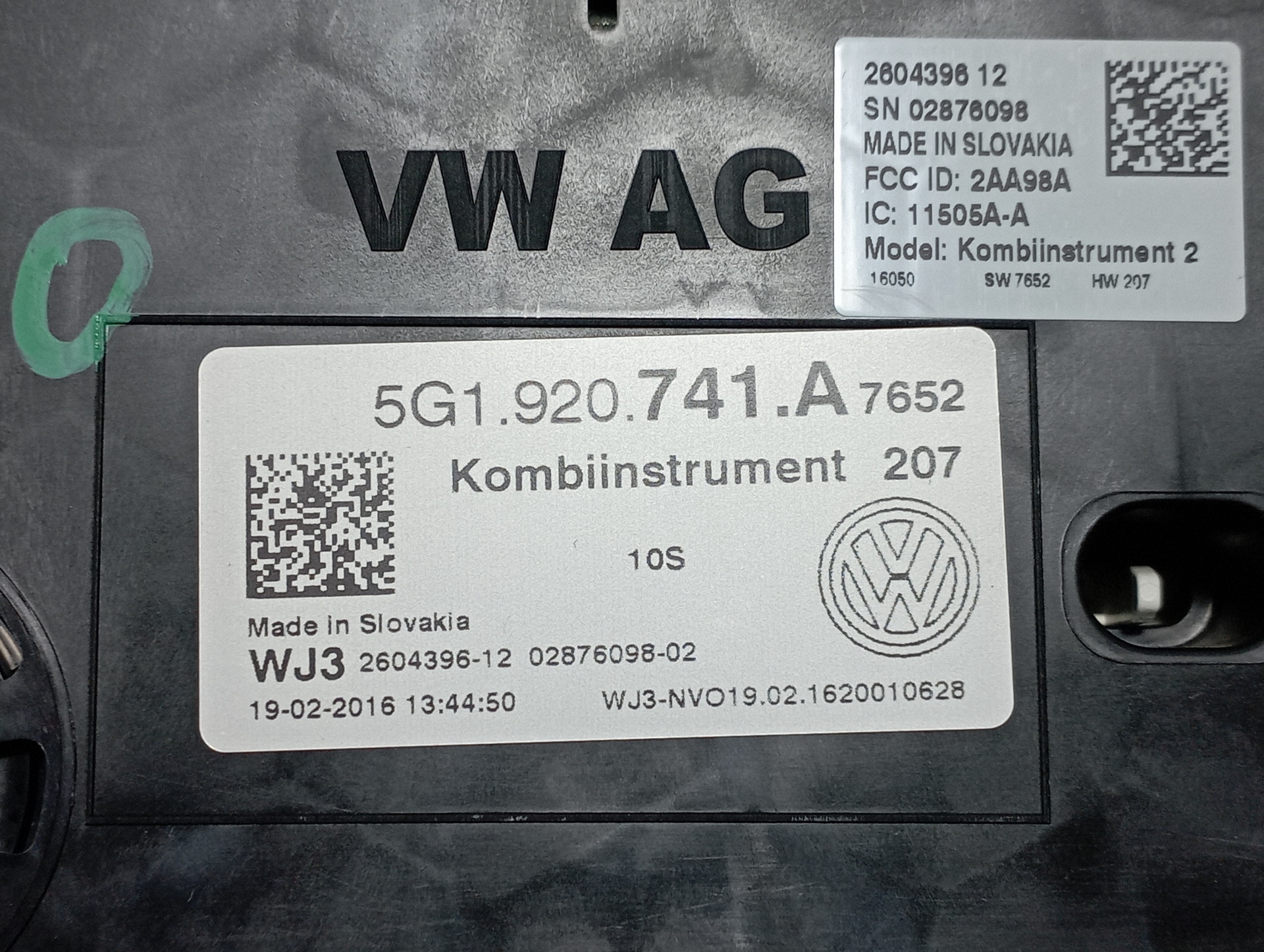 CUADRO INSTRUMENTOS VOLKSWAGEN GOLF VII LIM. (5G1) - vista 4