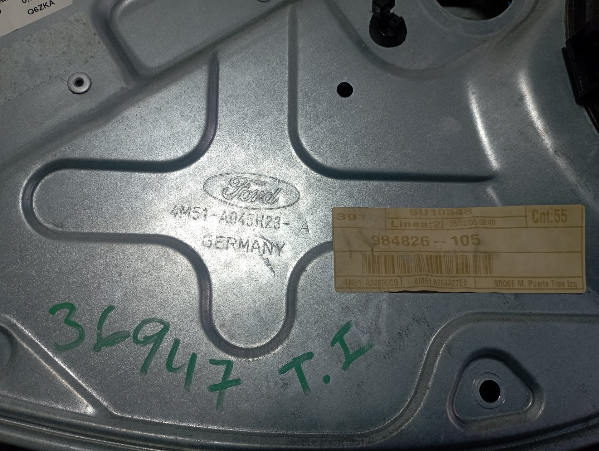 ELEVALUNAS TRASERO IZQUIERDO FORD FOCUS BERLINA (CAP) - vista 2