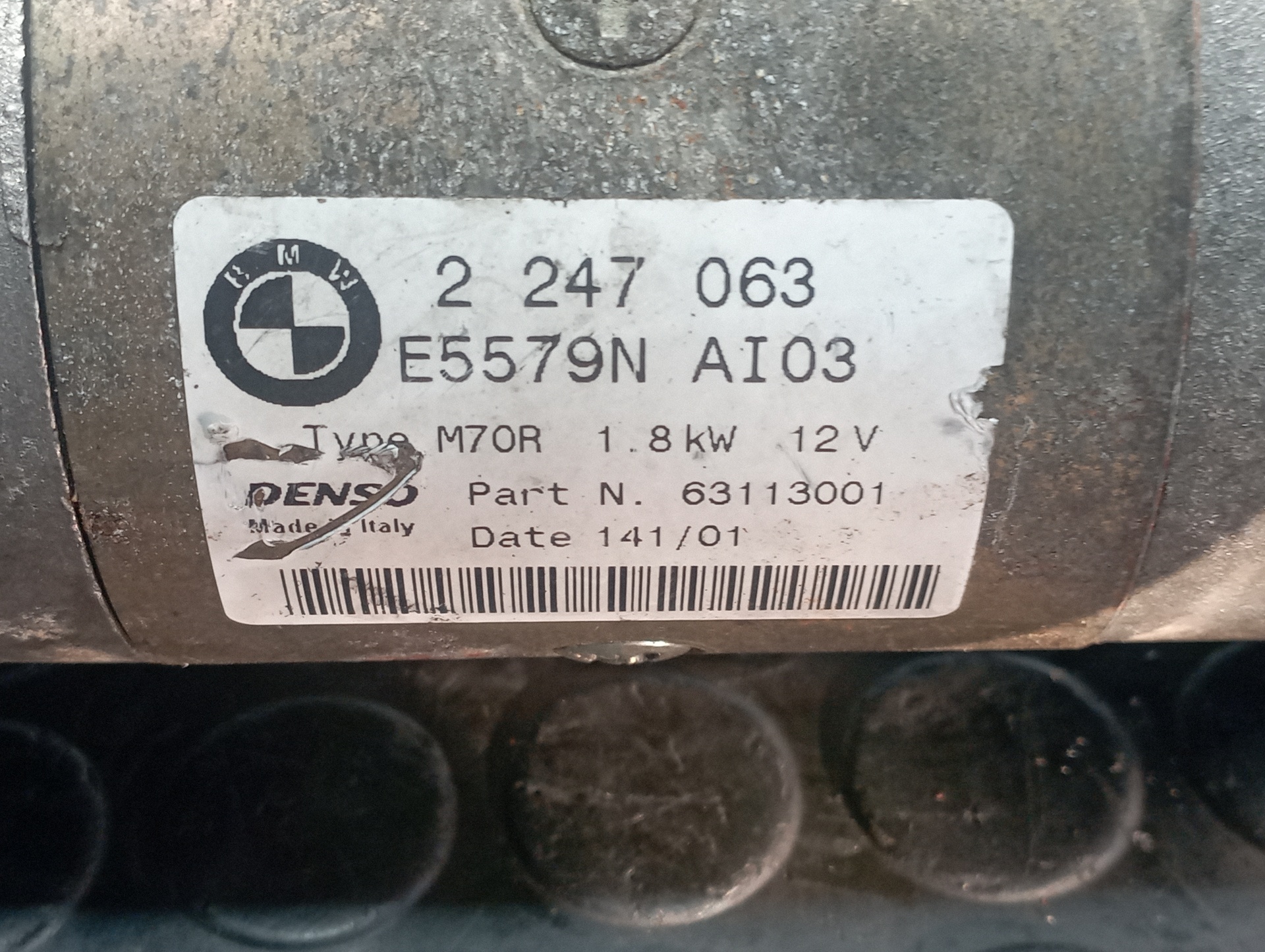 MOTOR ARRANQUE BMW SERIE 5 BERLINA (E39) - vista 4