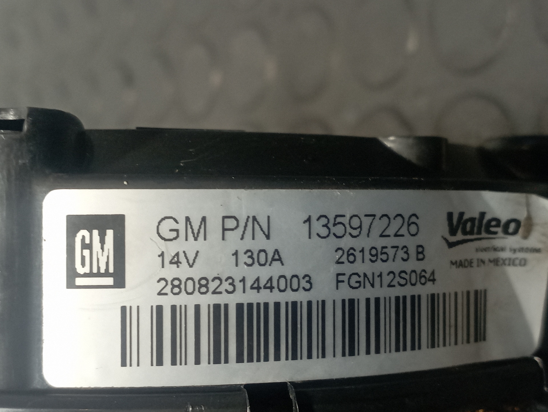 ALTERNADOR OPEL MOKKA X - vista 3