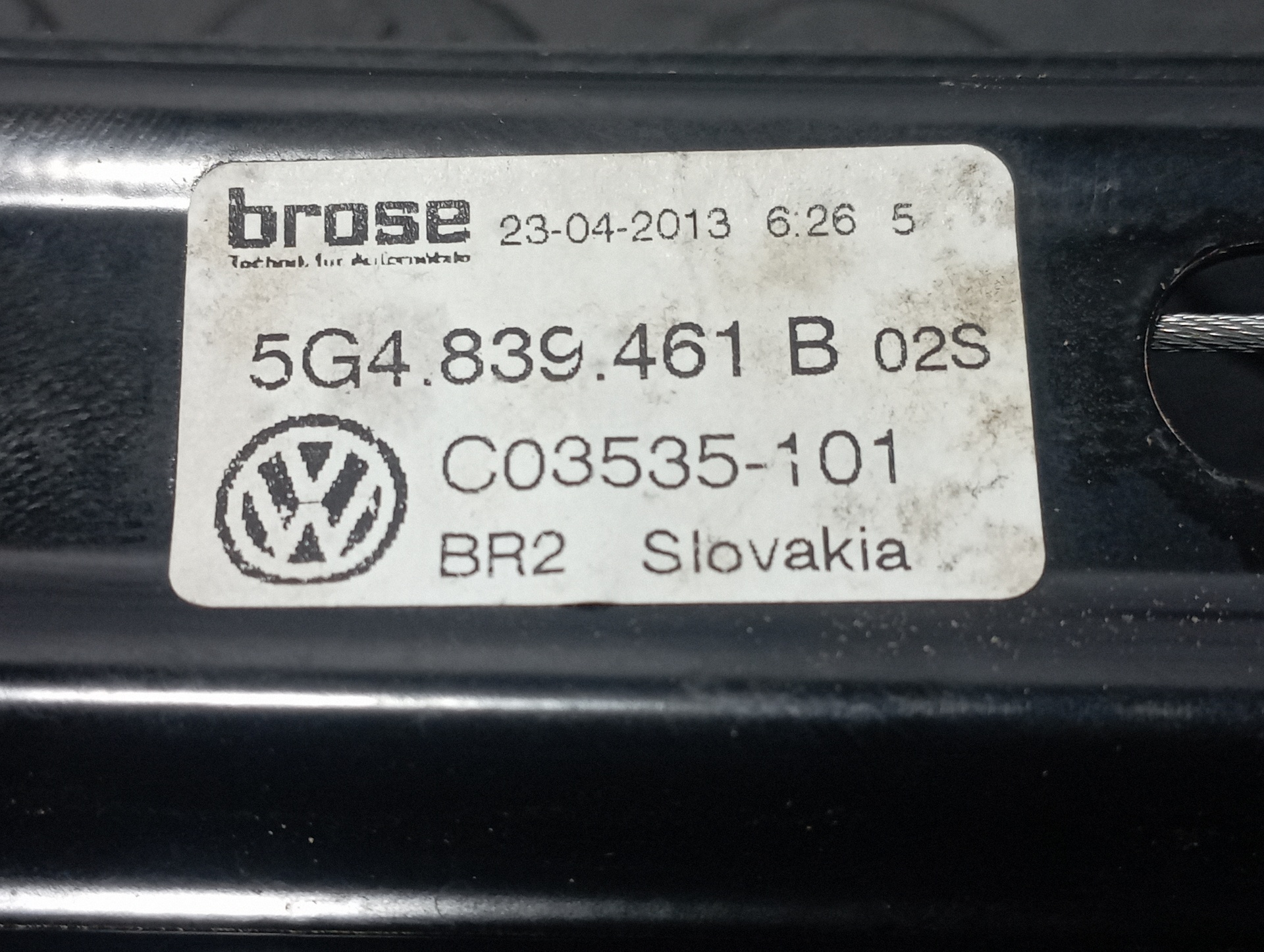 ELEVALUNAS TRASERO IZQUIERDO VOLKSWAGEN GOLF VII LIM. - vista 2