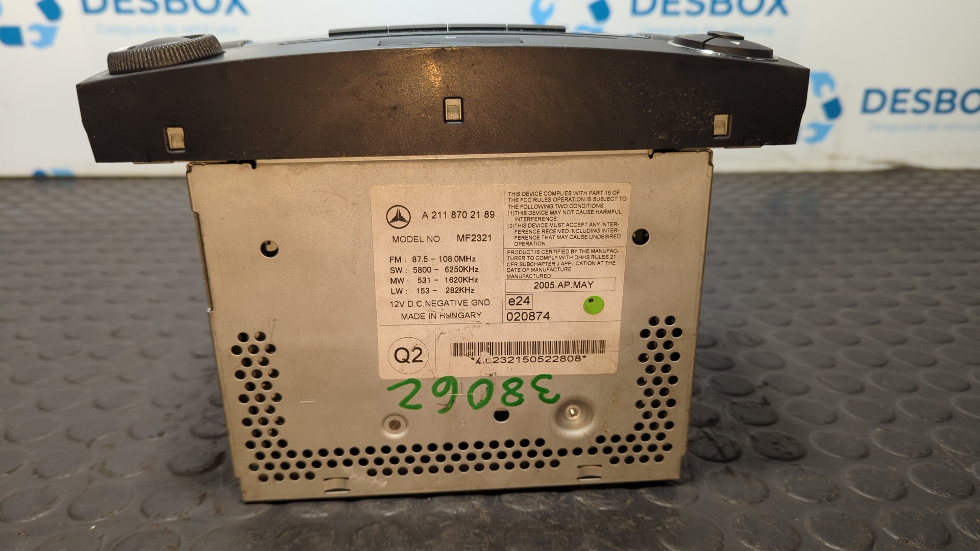 SISTEMA AUDIO / RADIO CD MERCEDES-BENZ CLASE E (W211) BERLINA - vista 3