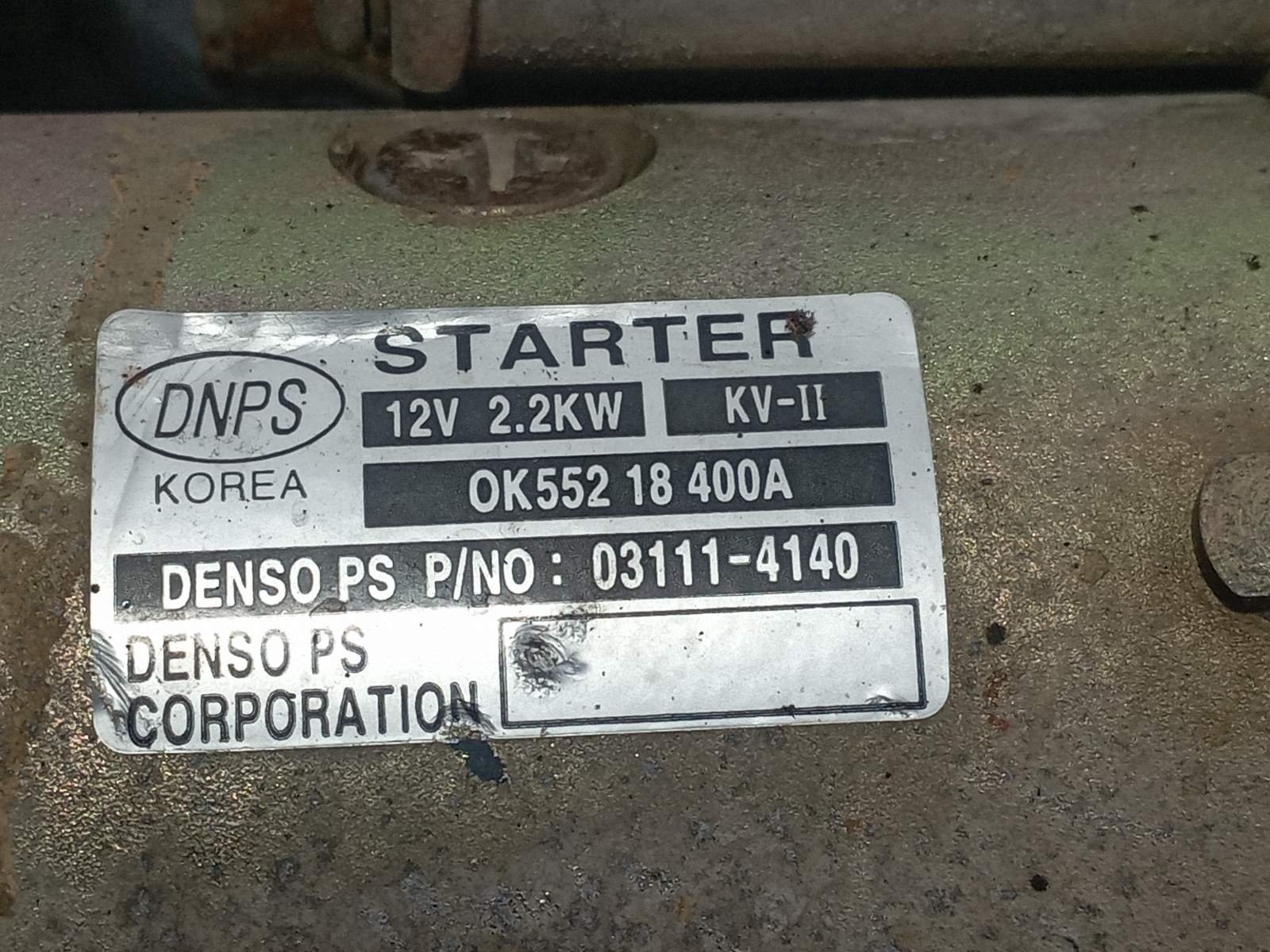 Recambio de MOTOR ARRANQUE para KIA CARNIVAL J3 referencia OEM IAM 031114140 - GRIS 4