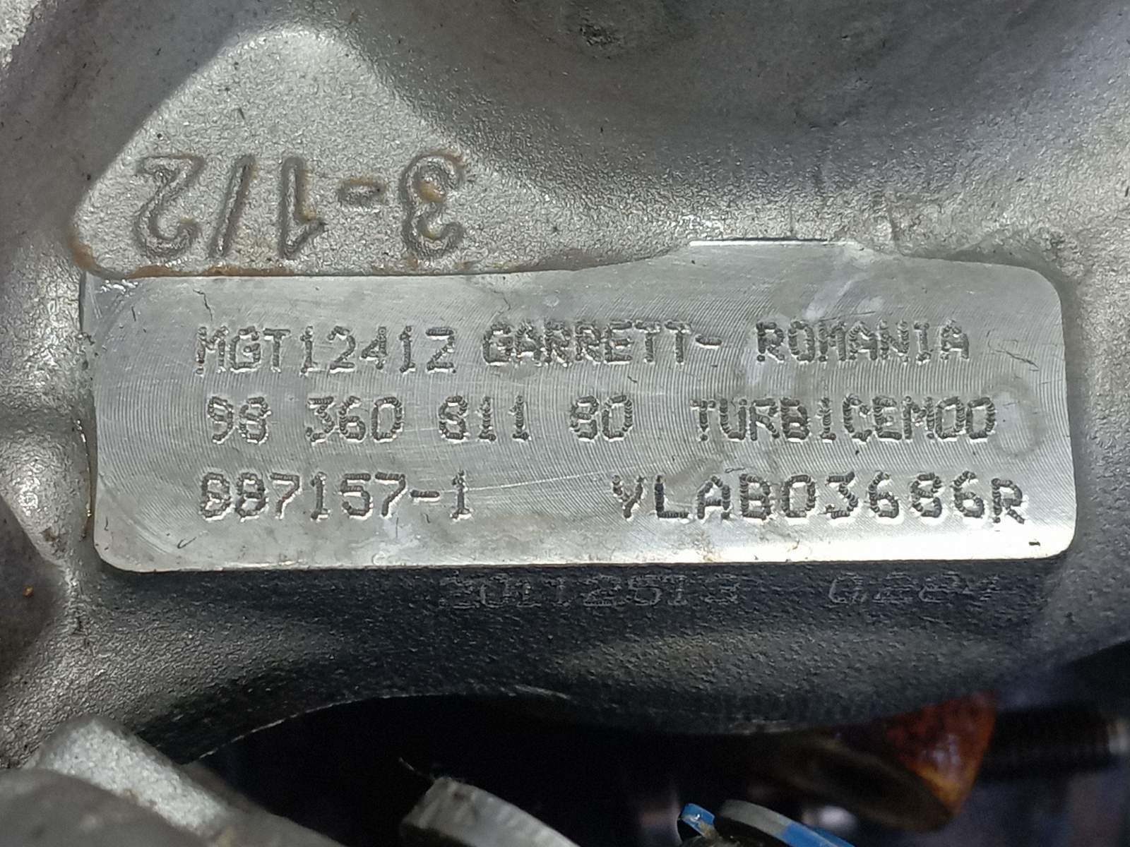 TURBOCOMPRESOR PEUGEOT 2008 (--.2013->) - recambio desguace - vista 4