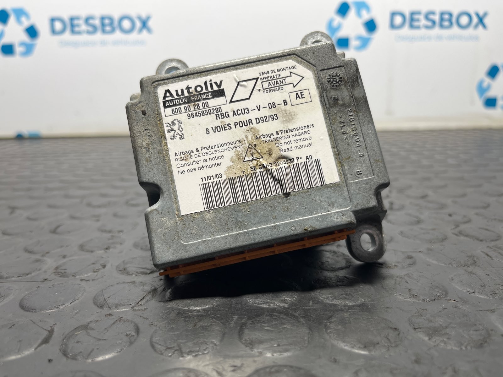 CENTRALITA AIRBAG PEUGEOT 406 BERLINA (S1/S2) - recambio desguace