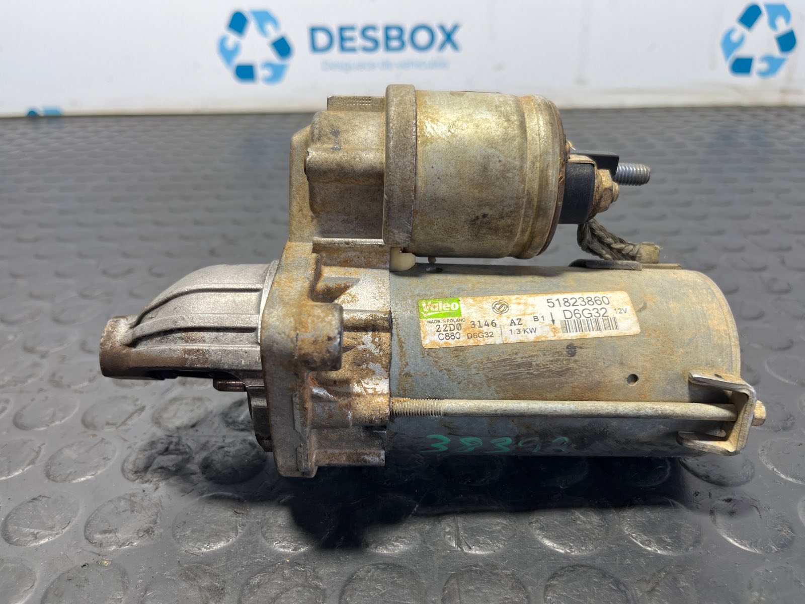 MOTOR ARRANQUE FIAT FIORINO Furgoneta/monovolumen - recambio desguace - vista 2