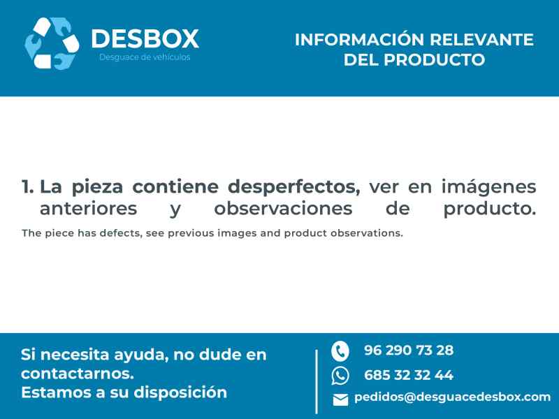 FARO IZQUIERDO VOLKSWAGEN TOUAREG (7LA) - recambio desguace - vista 7