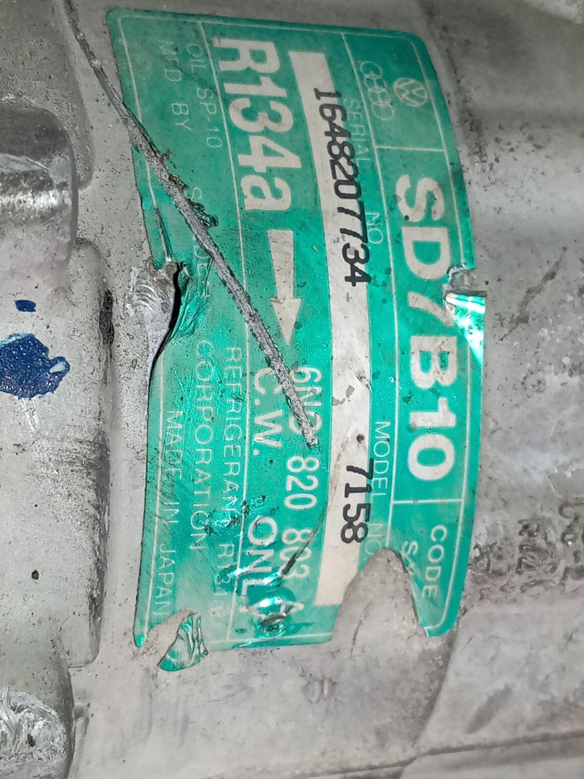 COMPRESOR AIRE ACONDICIONADO SEAT AROSA (6H1) - recambio desguace - vista 3