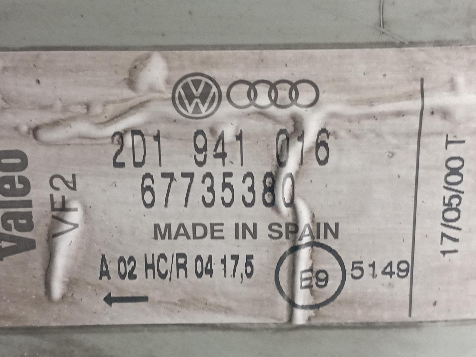 Recambio de FARO DERECHO para VOLKSWAGEN LT CAJA CERRADA / COMBI (MOD. 1997) FURGON 2.8 TDI ATA referencia OEM IAM 2D1941016 - BLANCO 5