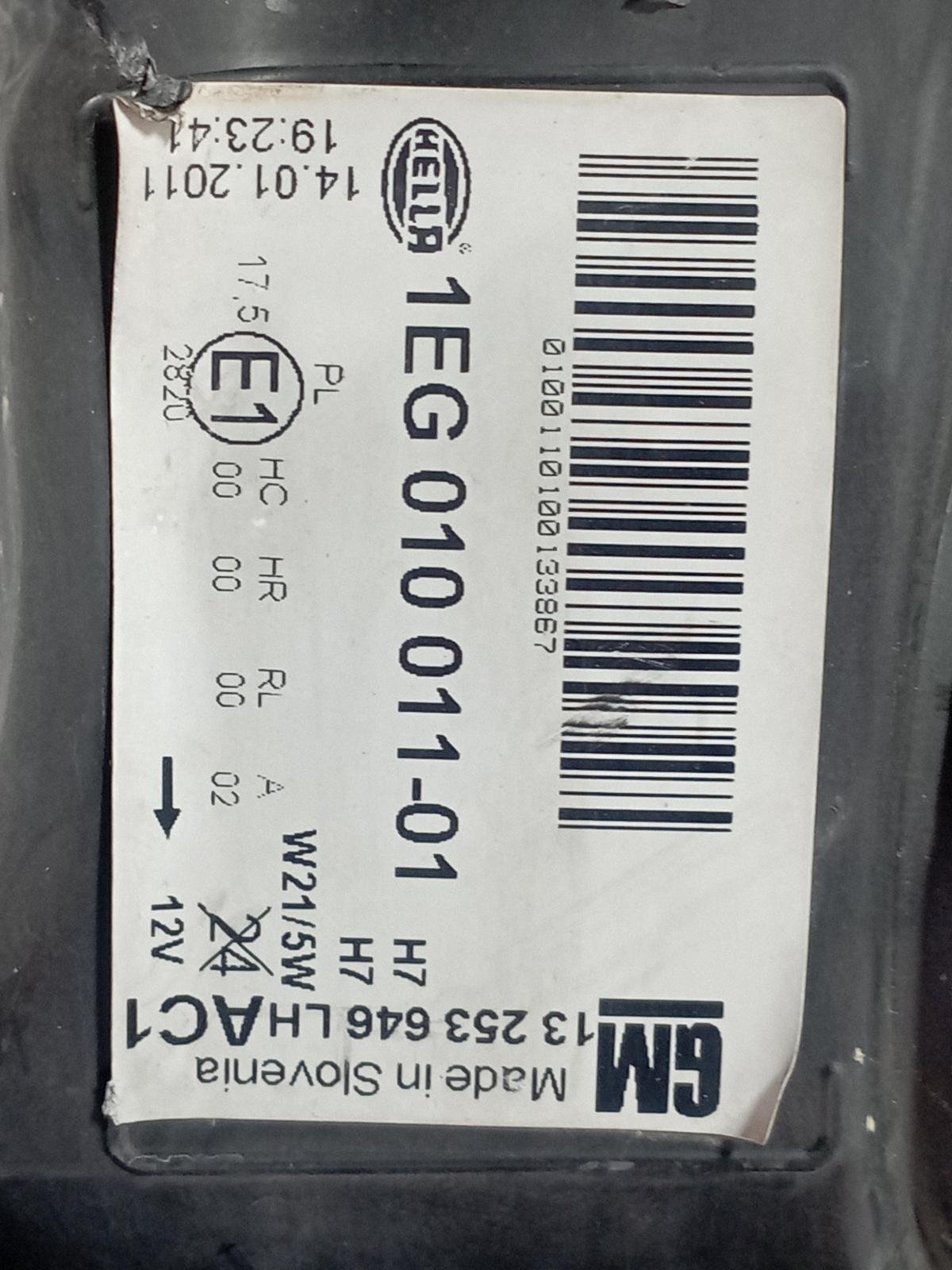 Recambio de FARO IZQUIERDO para OPEL ASTRA J LIM. * D-A17DTR referencia OEM IAM 1EG01001101 - NEGRO 3